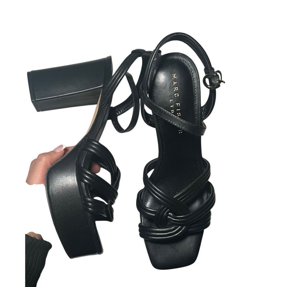 Marc fisher LTD | Cairo 100MM Leather Platform Sandals - Picture 3 of 5